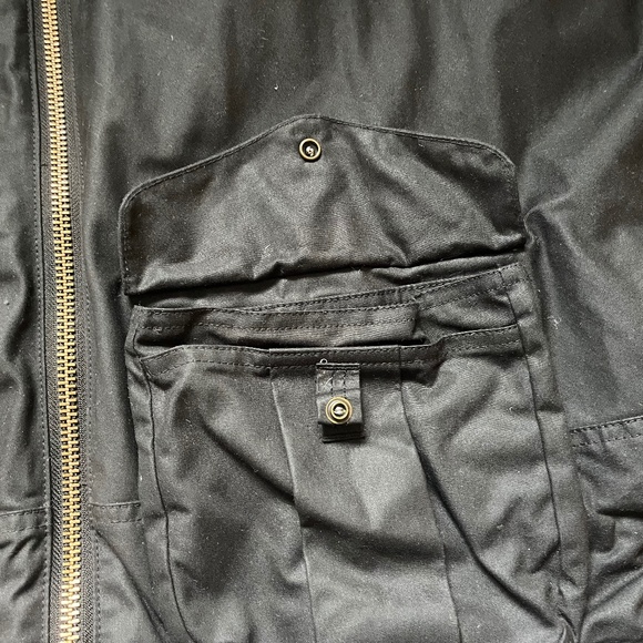 Filson women's shelter cloth short work coat XS black waxed cotton boxy cropped - Picture 6 of 13